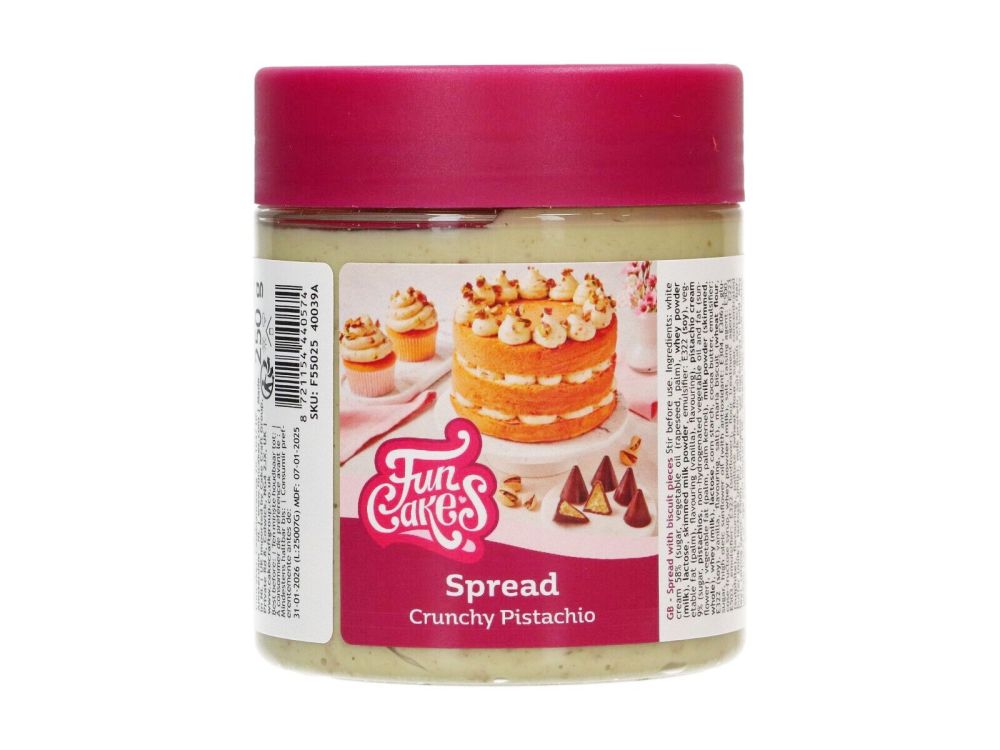Krem do smarowania - FunCakes - Crunchy Pistachio, 250 g