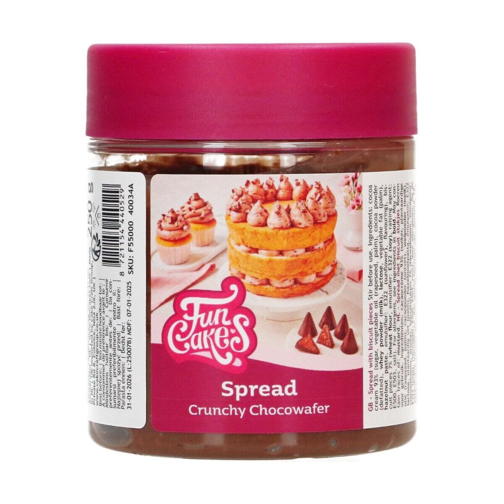 Krem do smarowania - FunCakes - Crunchy Chocowafer, 250 g