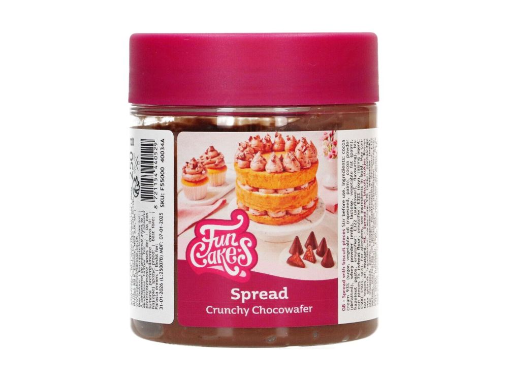 Krem do smarowania - FunCakes - Crunchy Chocowafer, 250 g
