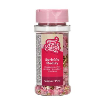 Posypka cukrowa - FunCakes - Glamour Pink, 65 g