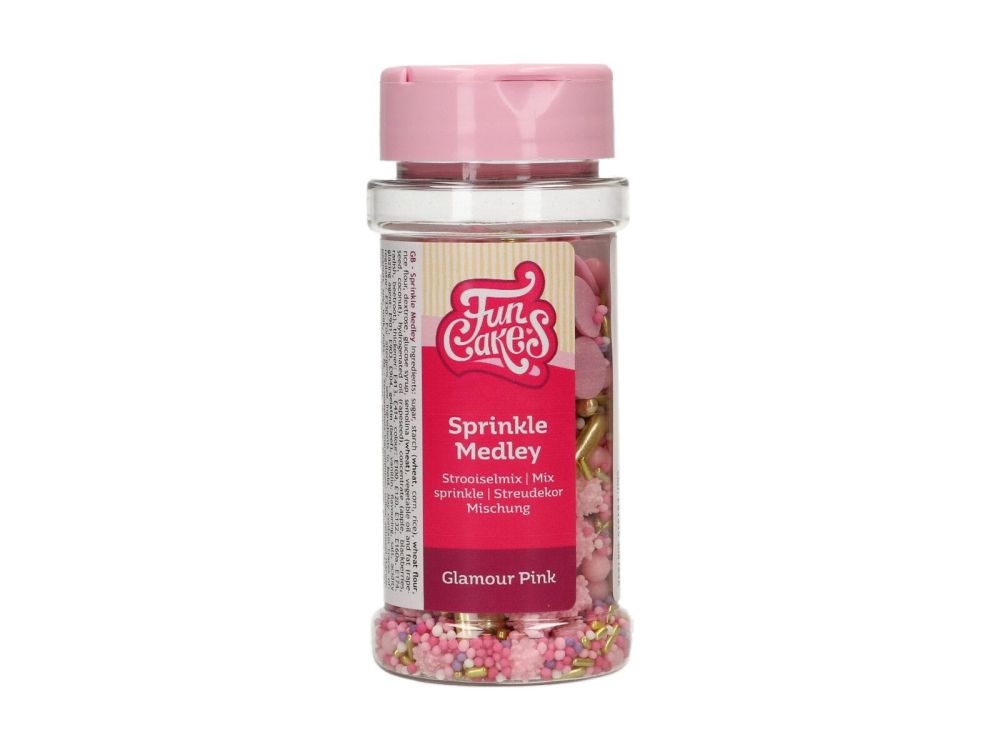 Posypka cukrowa - FunCakes - Glamour Pink, 65 g