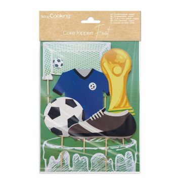 Cake Toppers - ScrapCooking - football, 5 pcs