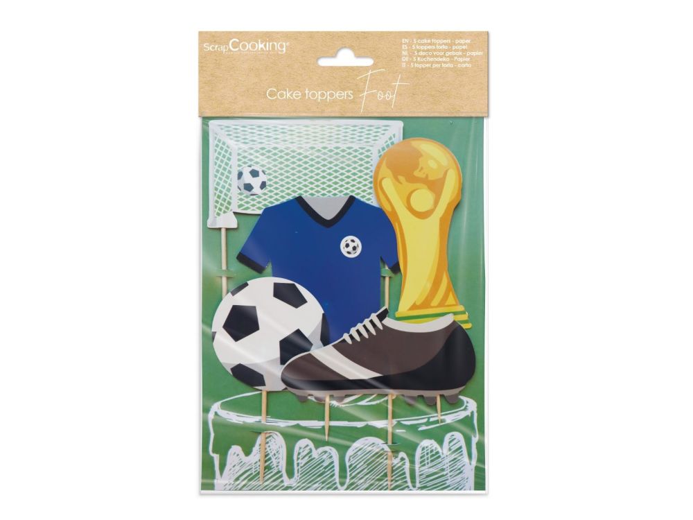 Toppery na wypieki - ScrapCooking - piłka nożna, 5 szt.