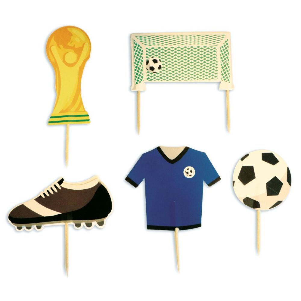 Cake Toppers - ScrapCooking - football, 5 pcs