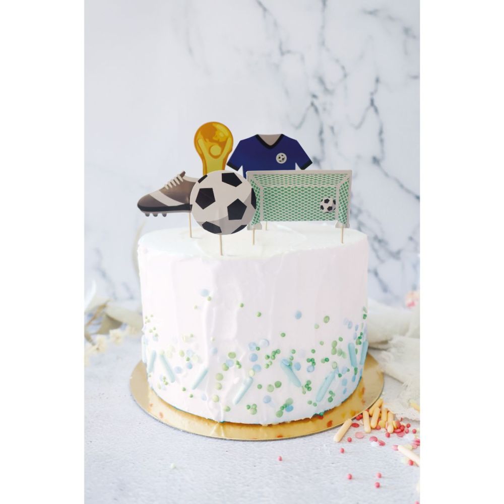 Cake Toppers - ScrapCooking - football, 5 pcs
