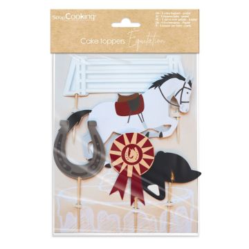 Toppery na wypieki - ScrapCooking - jazda konna, 5 szt.