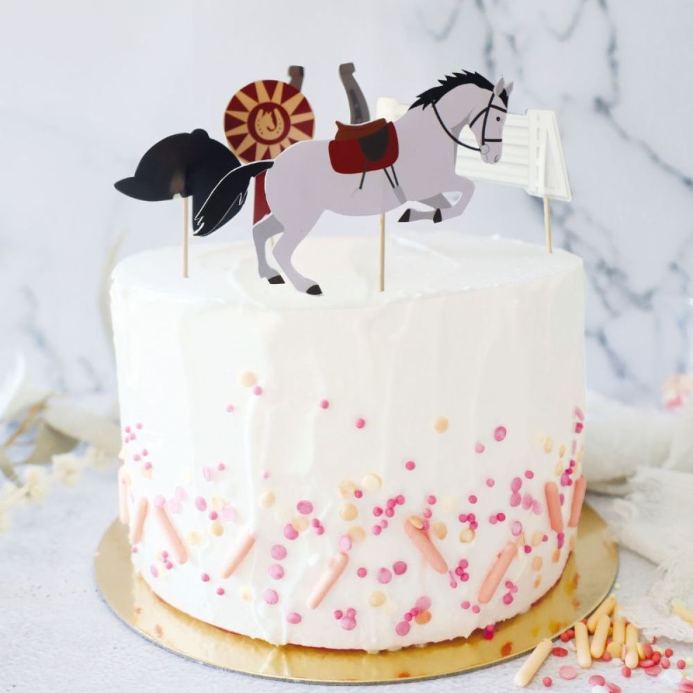 Toppery na wypieki - ScrapCooking - jazda konna, 5 szt.