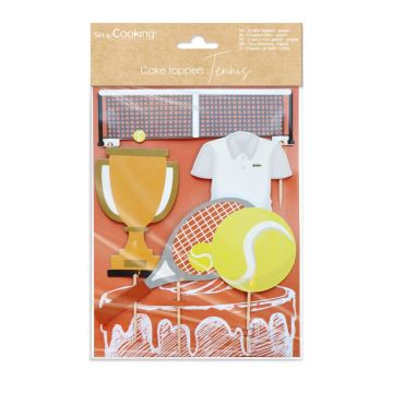 Cake Toppers - ScrapCooking - tennis, 5 pcs