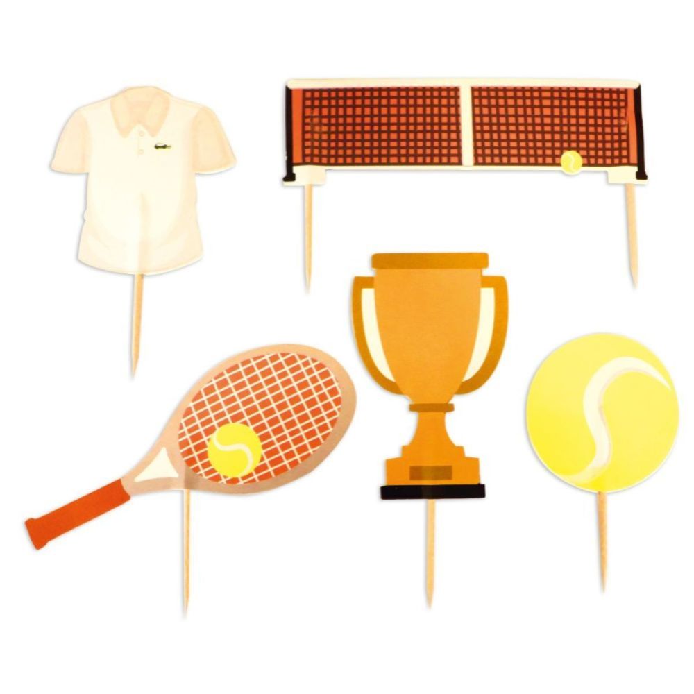 Cake Toppers - ScrapCooking - tennis, 5 pcs