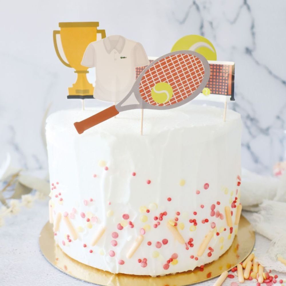 Cake Toppers - ScrapCooking - tennis, 5 pcs