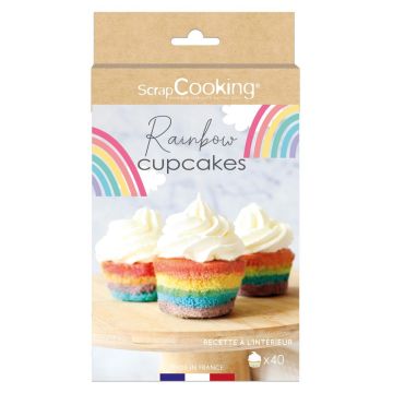 Rainbow cupcakes kit - ScrapCooking - 4 colors
