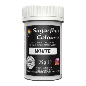 Paste colour - Sugarflair - pastel white, 25 g