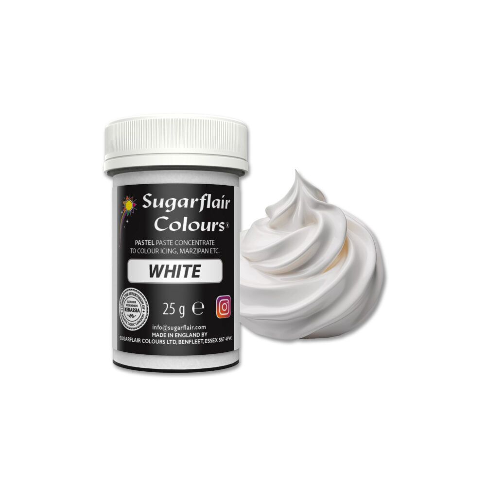 Paste colour - Sugarflair - pastel white, 25 g