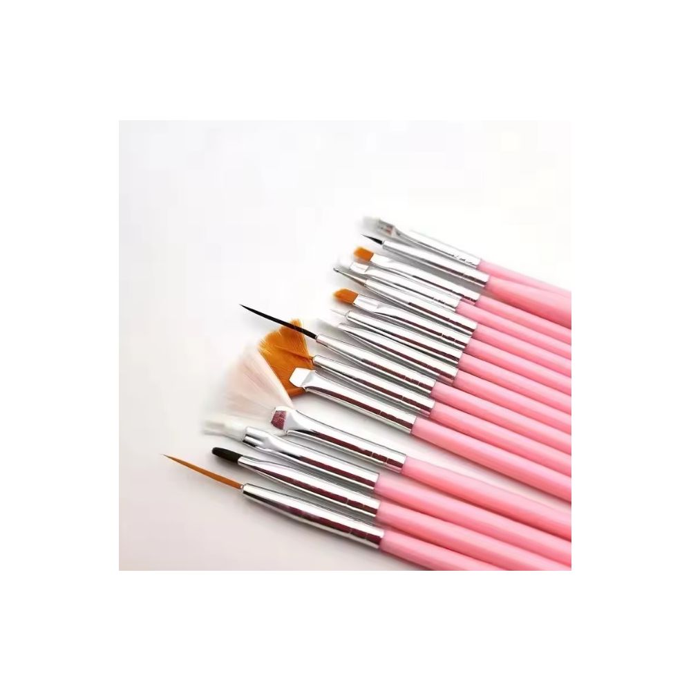 Confectionery brush set - pink, 15 pcs