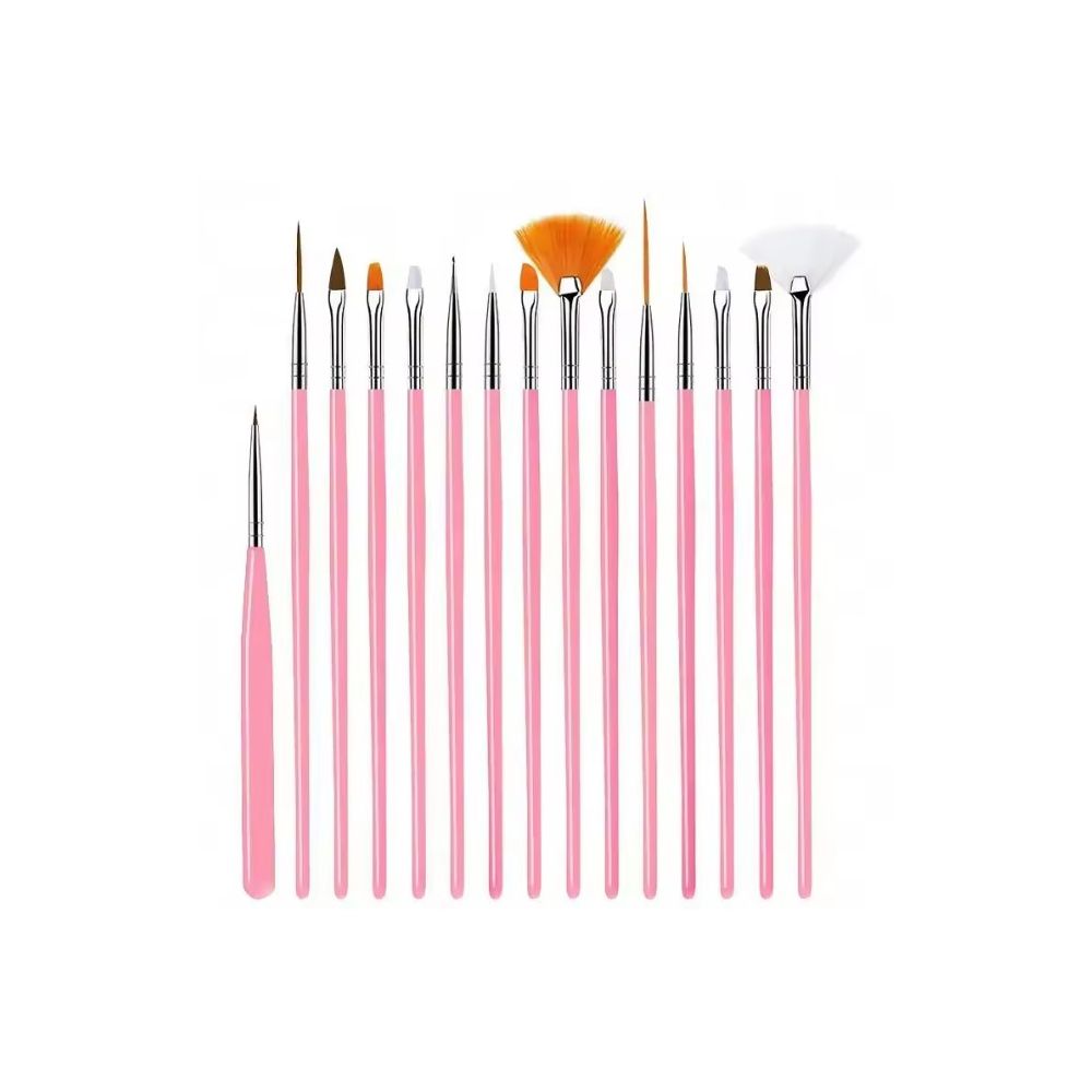 Confectionery brush set - pink, 15 pcs
