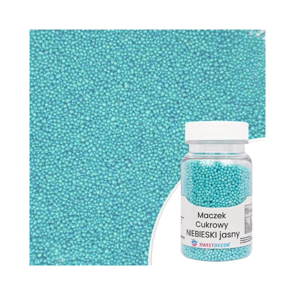 Sugar sprinkles - mini balls, blue, 75 g
