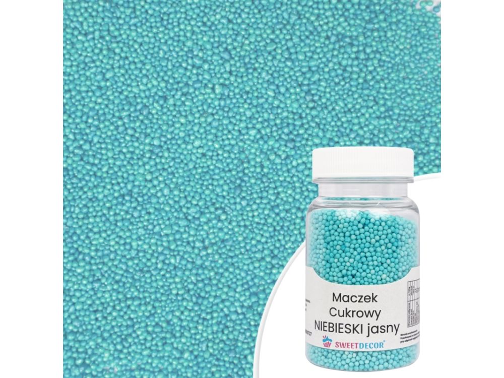 Sugar sprinkles - mini balls, blue, 75 g