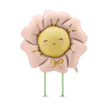 Foil Balloon Happy Flower - PartyDeco - pink, 104 cm