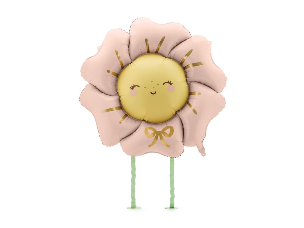 Foil Balloon Happy Flower - PartyDeco - pink, 104 cm