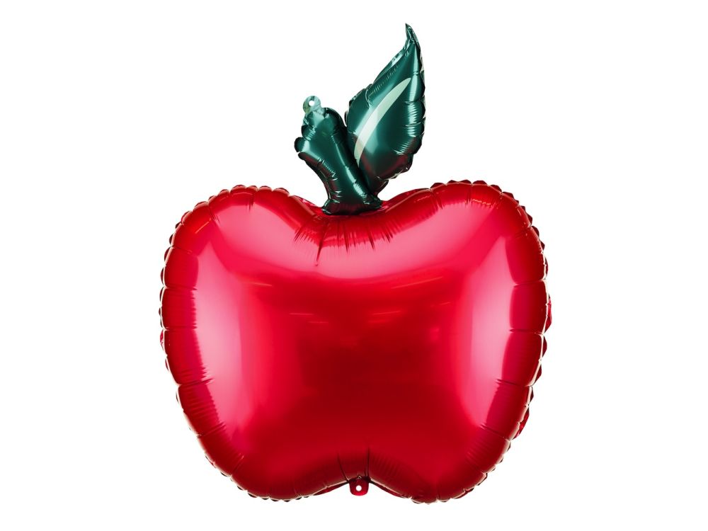 Balon foliowy Jabłko - PartyDeco - czerwony, 57 x 69 cm