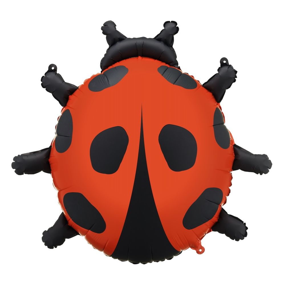 Foil balloon Ladybug - PartyDeco - red, 85 x 83 cm