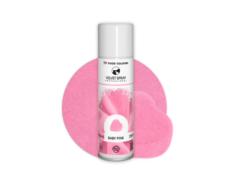 Velvet Spray - Food Colours - baby pink, 250 ml