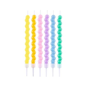 Birthday candles Macaroons - GoDan - 6 pcs.