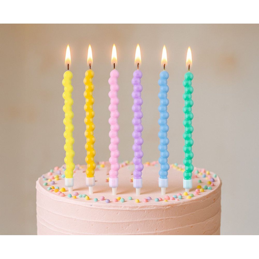 Birthday candles Macaroons - GoDan - 6 pcs.