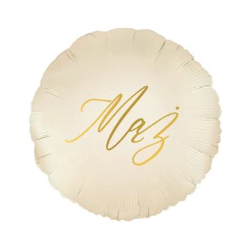 Foil balloon Husband - PartyPal - beige, 45 cm