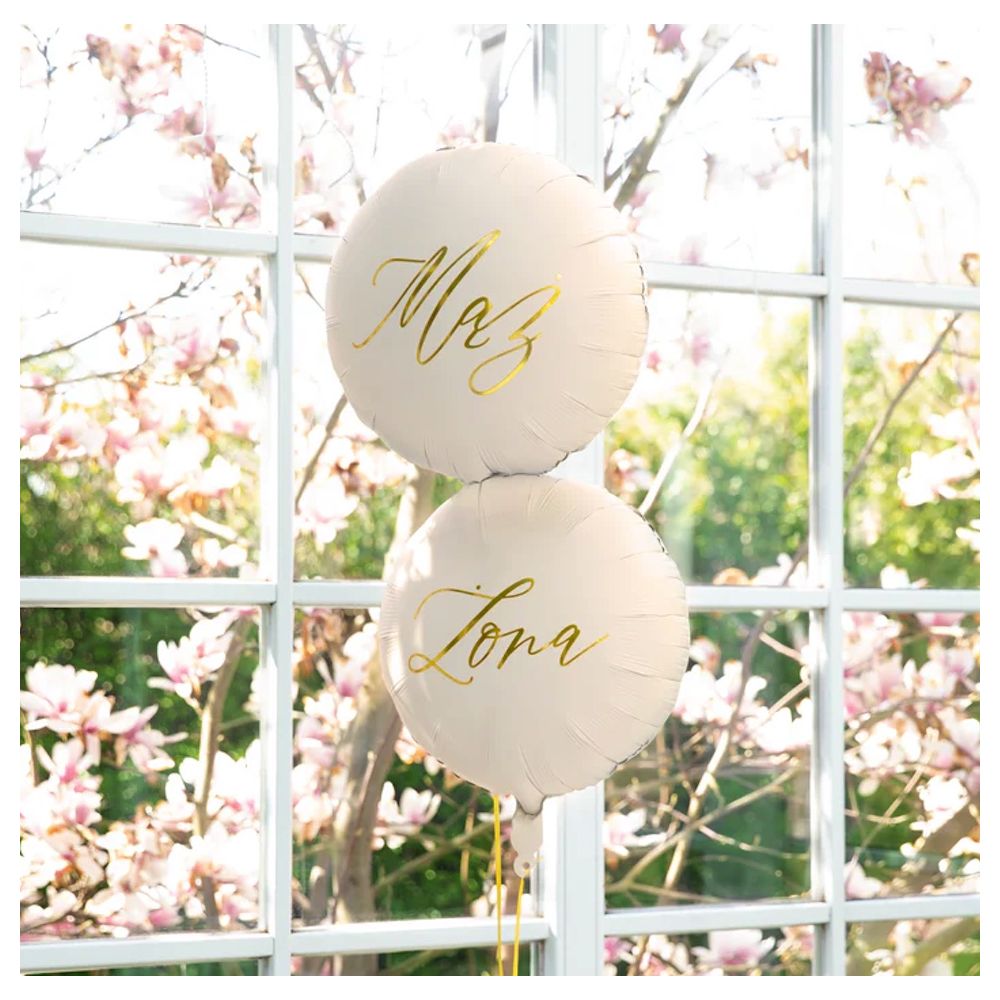 Balon foliowy Żona - PartyPal - beżowy, 45 cm