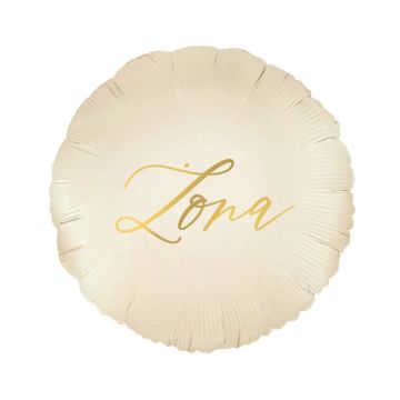 Balon foliowy Żona - PartyPal - beżowy, 45 cm