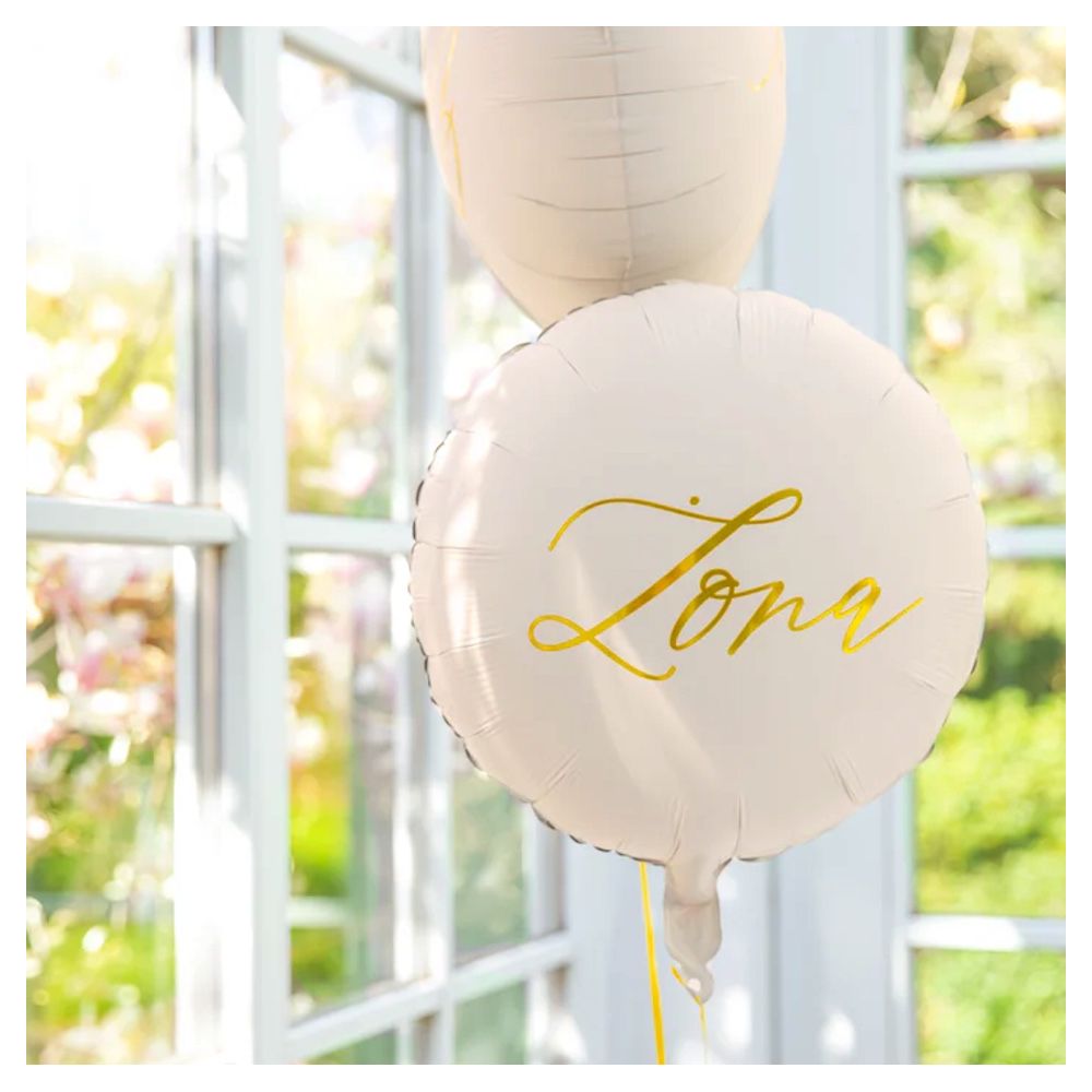 Balon foliowy Żona - PartyPal - beżowy, 45 cm
