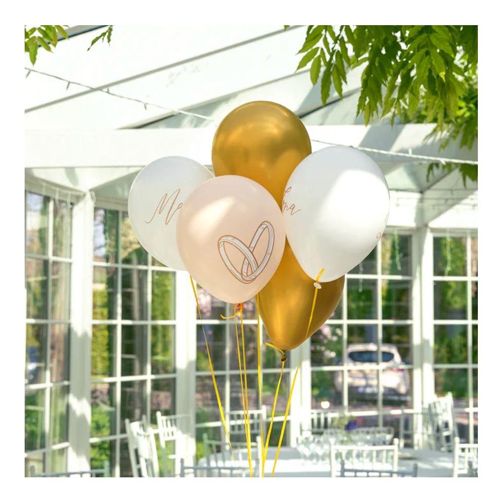Balony lateksowe Mąż i Żona - 30 cm, 6 szt.