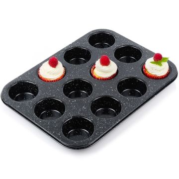Forma do muffinek granitowa - Vilde - 35 x 26,5 x 3 cm, 12 szt.