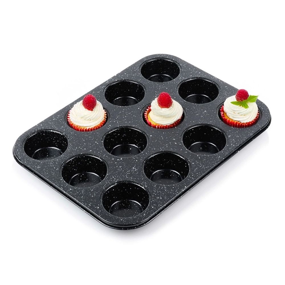 Forma do muffinek granitowa - Vilde - 35 x 26,5 x 3 cm, 12 szt.