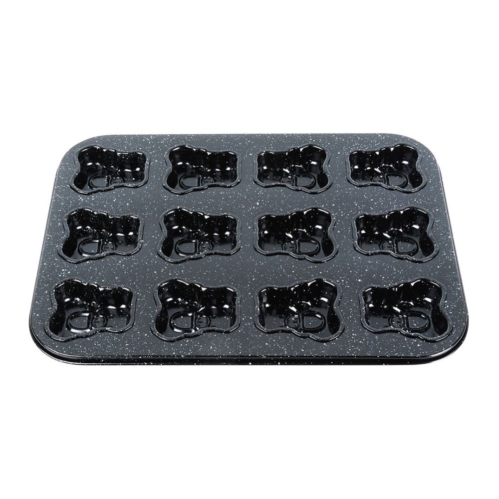 Forma do muffinek granitowa Misie - Vilde - 35 x 26,5 x 2 cm, 12 szt.