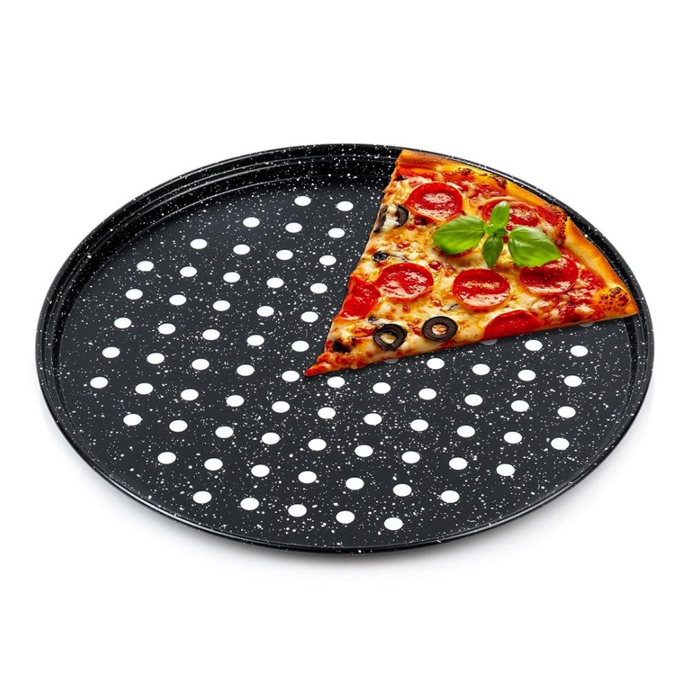 Blacha do pizzy perforowana granitowa - Vilde - 28 cm