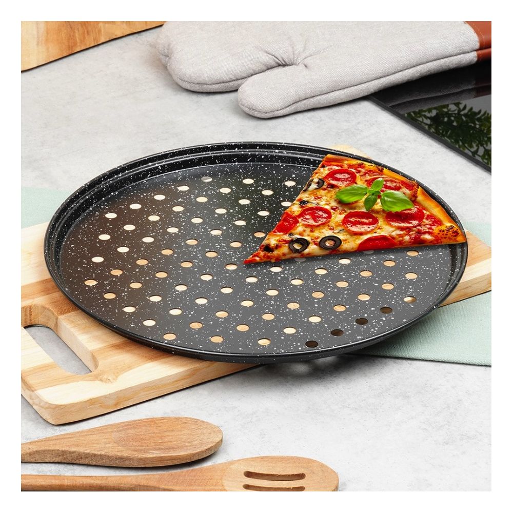 Blacha do pizzy perforowana granitowa - Vilde - 28 cm