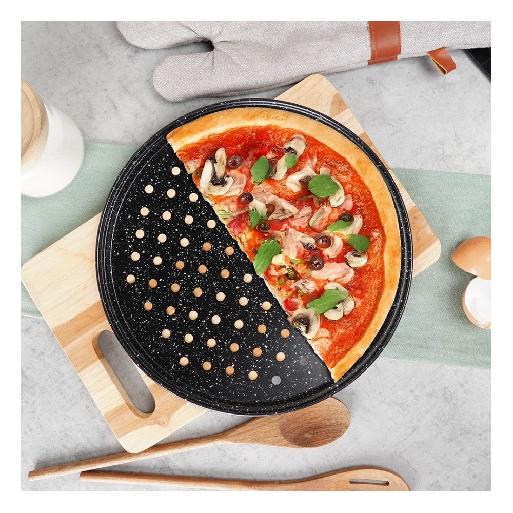 Blacha do pizzy perforowana granitowa - Vilde - 28 cm