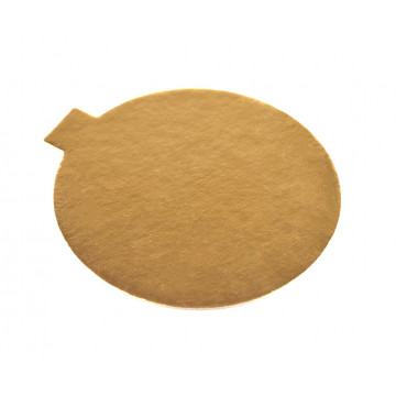 Cake board - gold, 8 cm, 10 pcs.