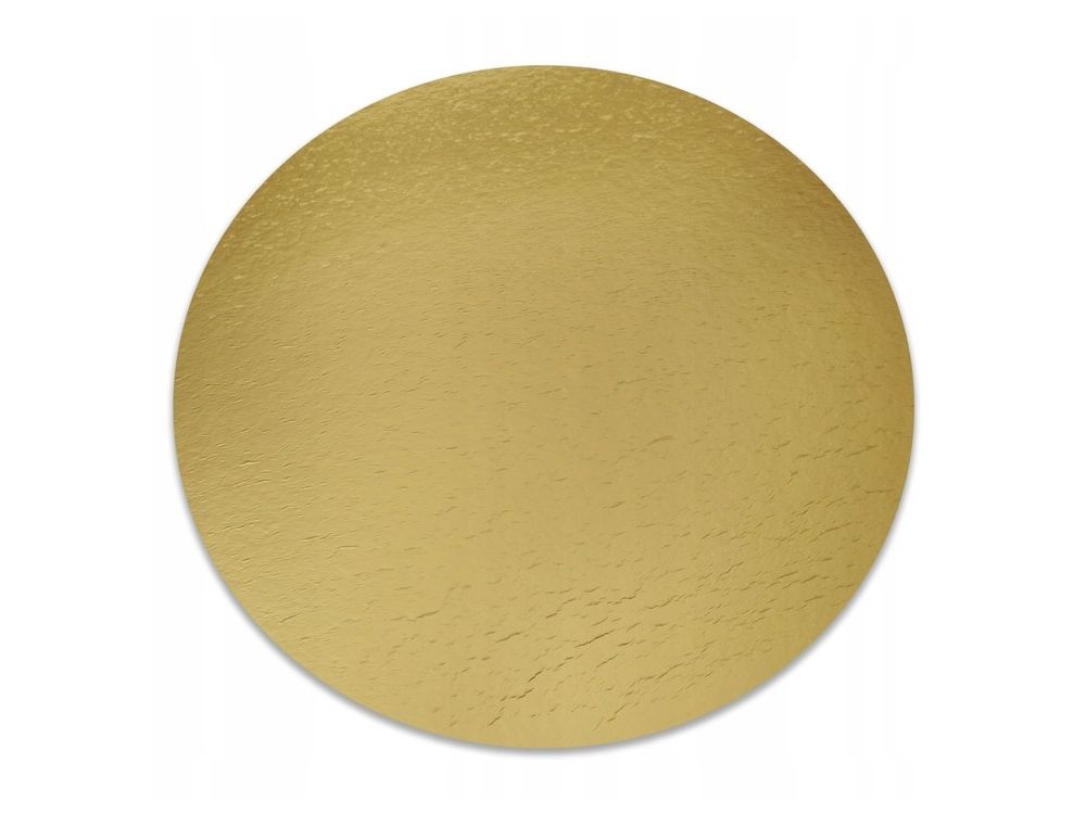 Podkład pod tort gładki - złoty 14 cm