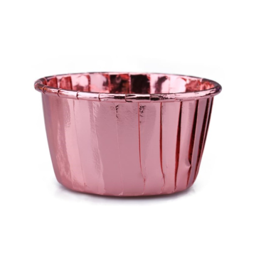 Muffin cases - pink metal, 60 x 35 cm, 100 pcs