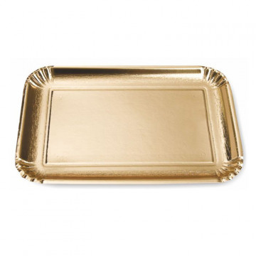 Tray for cakes - gold, 24 x 17 cm