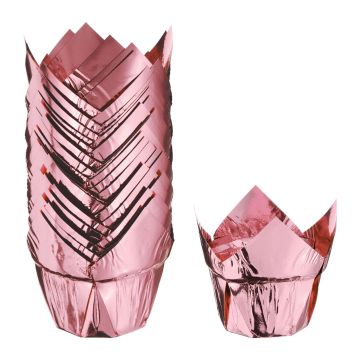 Tulip baking cups - rose gold, 50 pcs.