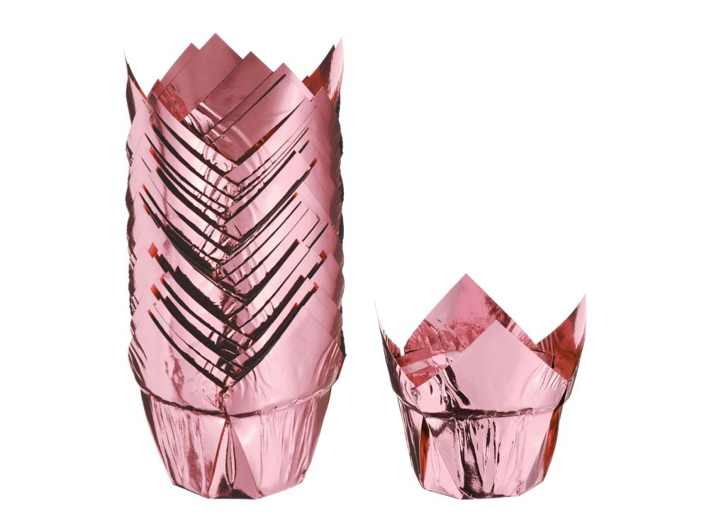 Tulip baking cups - rose gold 50 pcs.