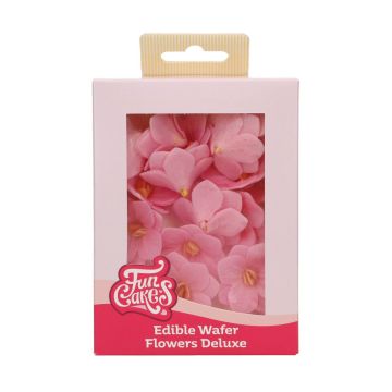 Jadalne kwiaty waflowe Hortensja - FunCakes - różowe, 18 szt.