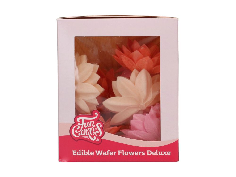 Edible Wafer Flowers Deluxe - FunCakes - lotus mix, 10 pc