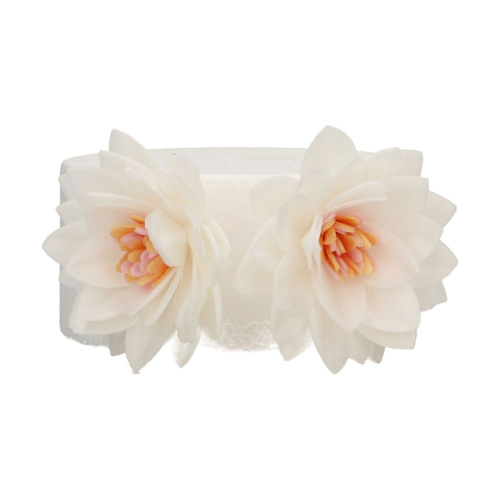 Edible Wafer Flowers Deluxe - FunCakes - white lotus, 10 pc