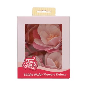 Jadalne kwiaty waflowe Magnolia - FunCakes - różowe, 6 szt.