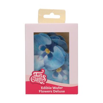 Jadalne kwiaty waflowe Storczyk - FunCakes - niebieskie, 10 szt.